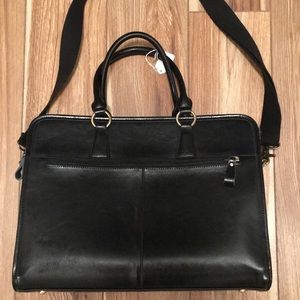 Black Briefcase Laptop Bag w/ Adjustable strap
